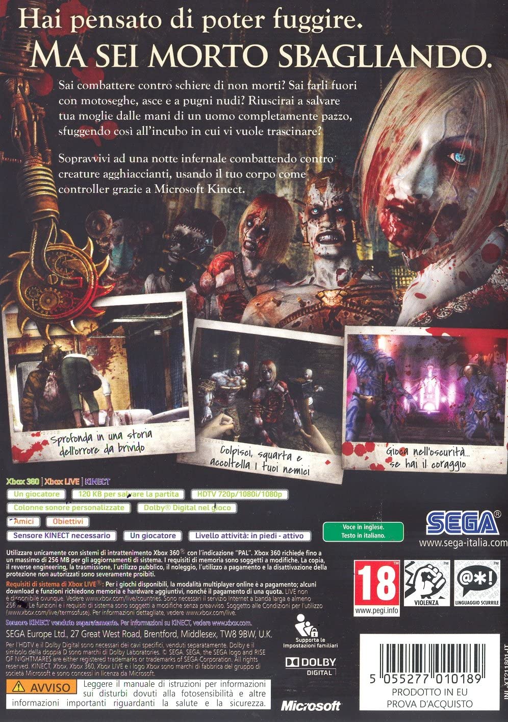 Rise Of Nightmares (Kinect) (It-English In Game)