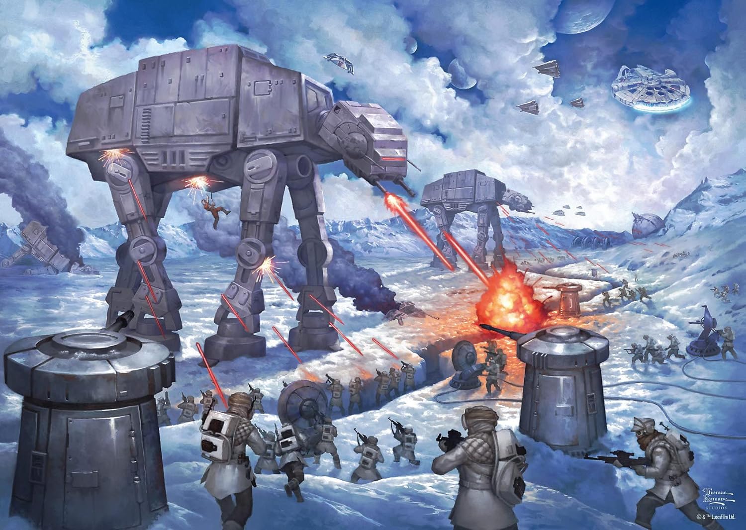 Schmidt Spiele, Thomas Kinkade: Disney Star Wars The Battle of Hoth (1000 pc), Puzzle, Ages 12+