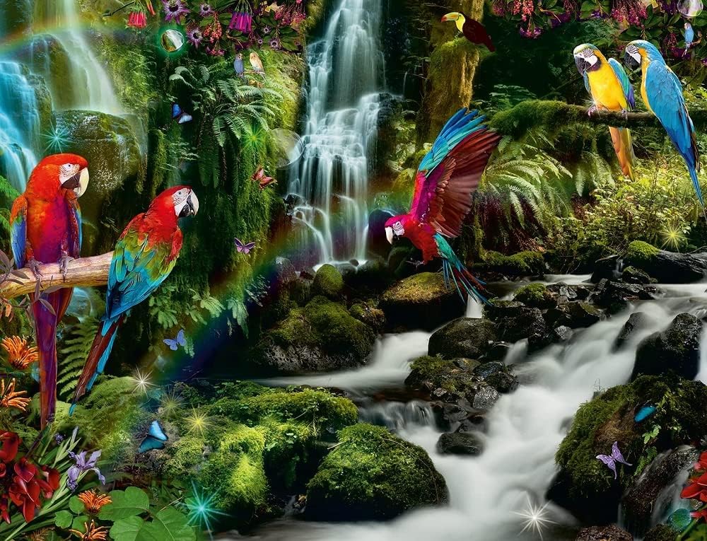 Ravensburger Puzzle 17111 - Colourful Parrots in the Jungle - 2000 Pieces Puzzle for Adults and Children from 14 Years