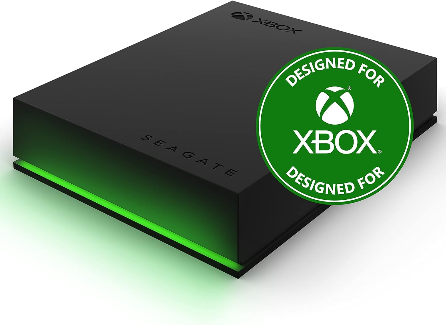 Seagate Game Drive for Xbox, 2TB, External Hard Drive Portable, USB 3.2 Gen 1, Black with built-in green LED bar, Xbox Certified, 2 year Rescue Services (STKX2000400