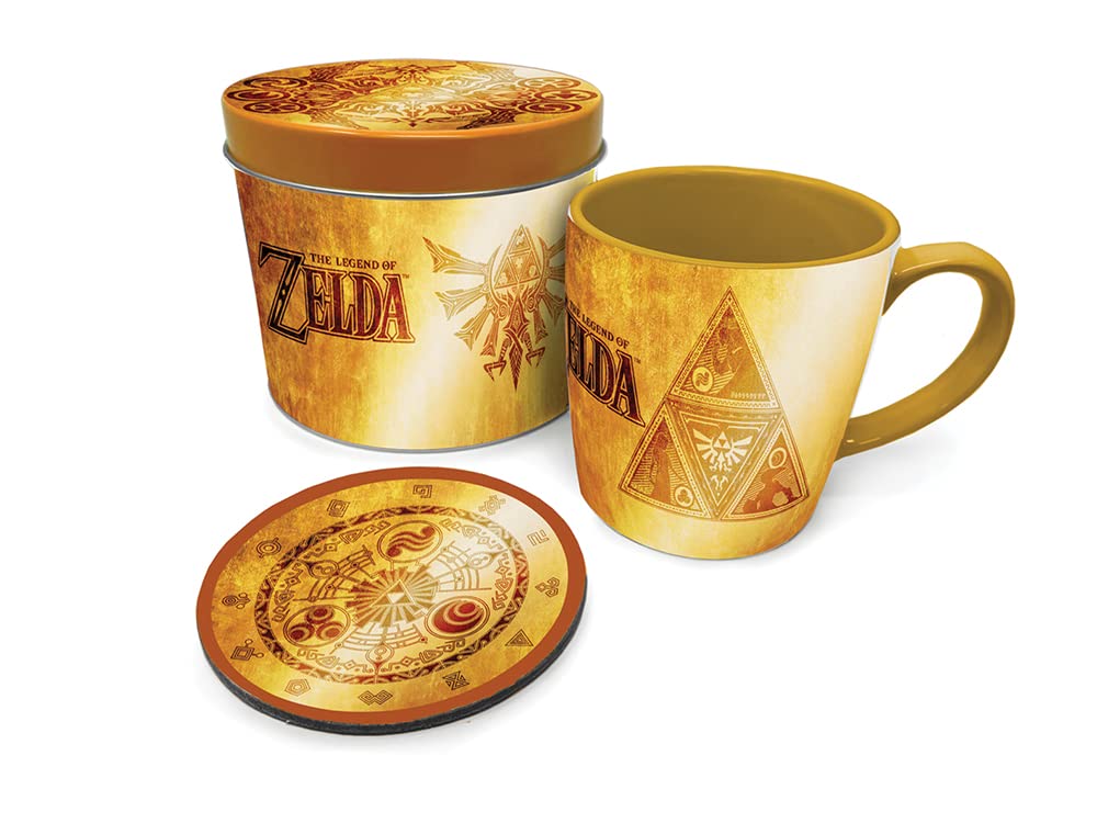 Pyramid International Legend of Zelda Gift Set with Mug and Coaster in Reusable Gift Tin - Official Merchandise
