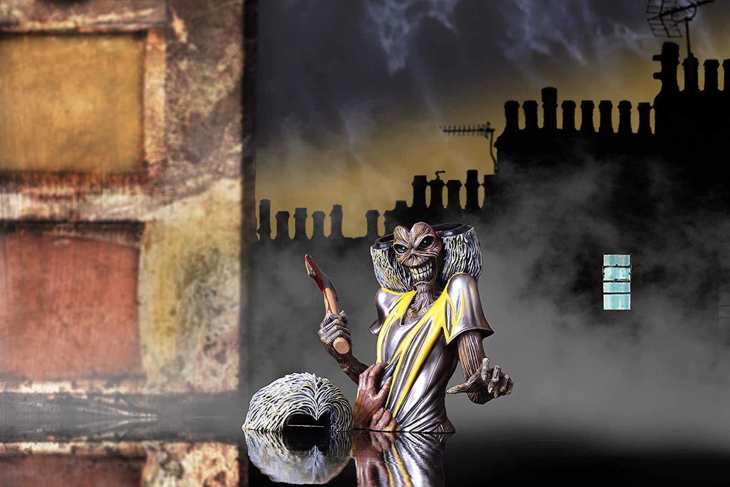 Nemesis Now Caja de Busto de Iron Maiden Killers con Licencia Oficial (pequeña), Color Amarillo, 16,5 cm