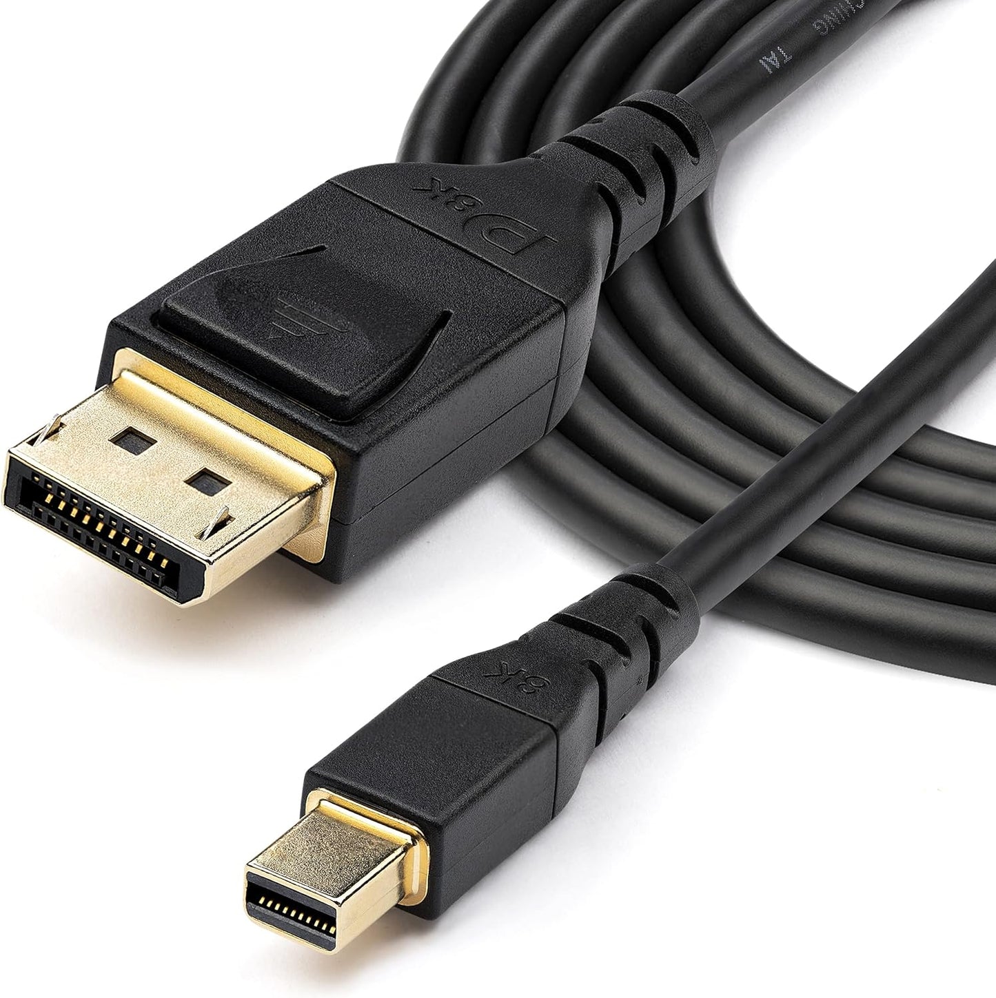 StarTech.com 6ft (2m) VESA Certified Mini DisplayPort to DisplayPort 1.4 Cable - 8K 60Hz HBR3 HDR - Super UHD mDP to DP 1.4 Cord - Slim (34 AWG) Ultra HD 4K 120Hz - Monitor/Video Cable (DP14MDPMM2MB