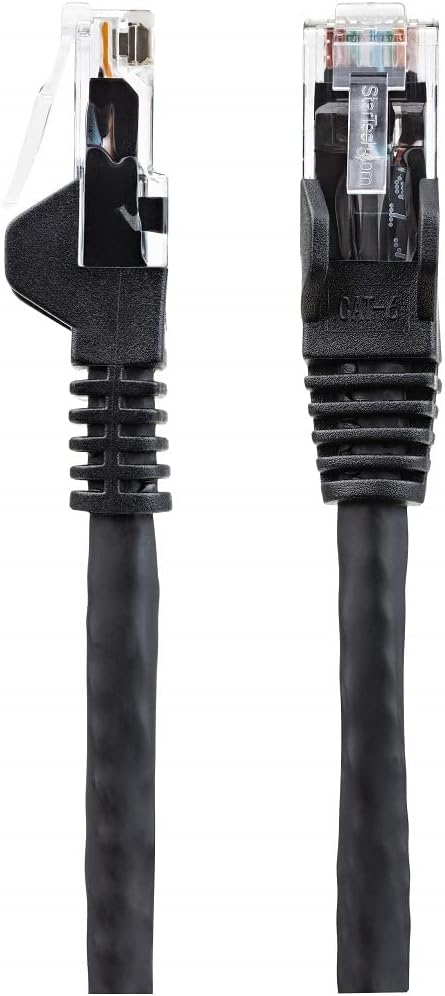 StarTech.com 7m CAT6 Ethernet Cable - LSZH (Low Smoke Zero Halogen) - 10 Gigabit 650MHz 100W PoE RJ45 UTP Network Patch Cord Snagless with Strain Relief - Black, CAT 6, ETL Verified (N6LPATCH7MBK