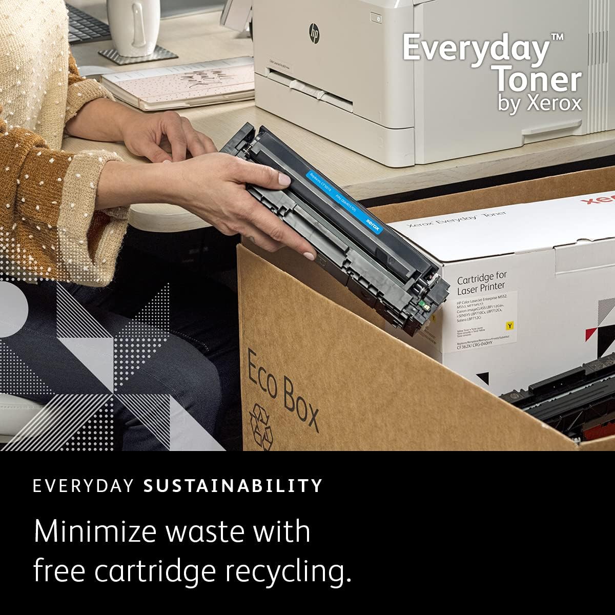 Everyday by Xerox Black Toner compatible with HP 203A (CF540A