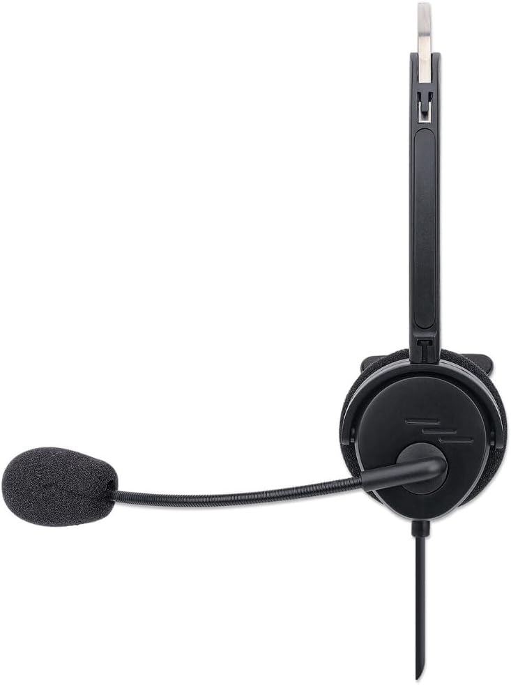 MANHATTAN USB-A HEADSET MONO SINGLE/SIDED VOL/CONTROL ADJMIC IN