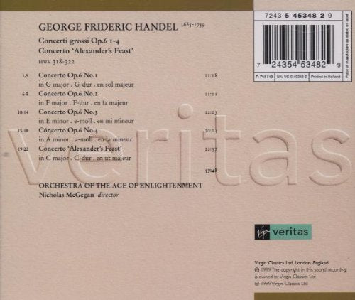Handel: Concerti Grossi Op.6 Nos 1-4