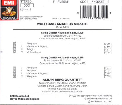 Mozart: String Quartets 20 / 21