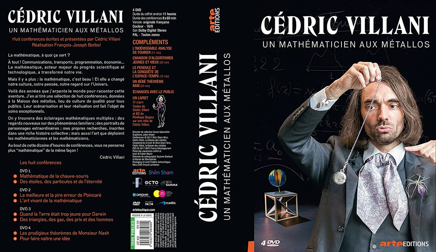 Coffret cédric villani : un mathématicien aux métallos