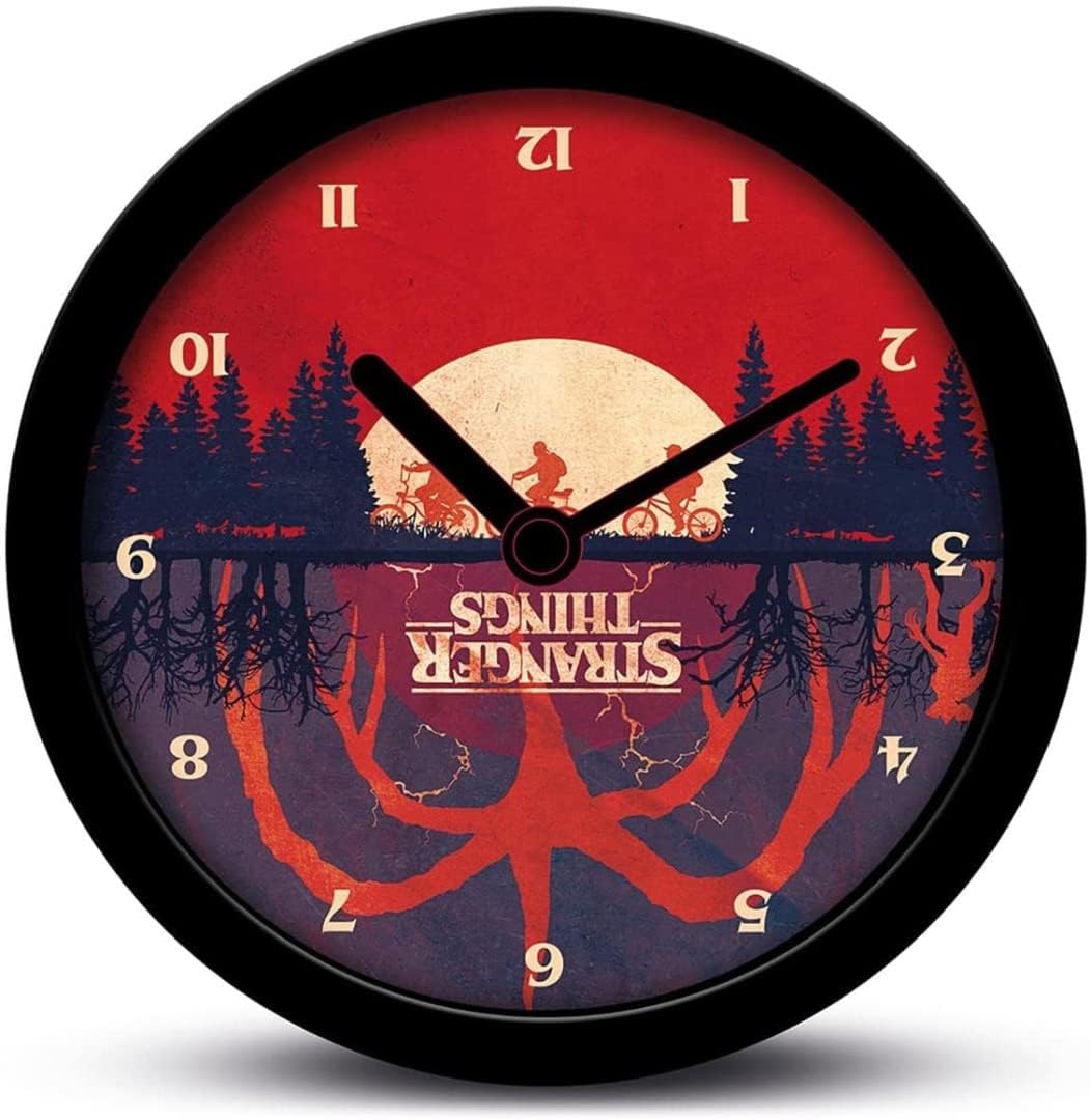 Stranger Things Alarm Clock (The Upside Down Graphic) 12cm Diameter in Presentation Box - Official Merchandise