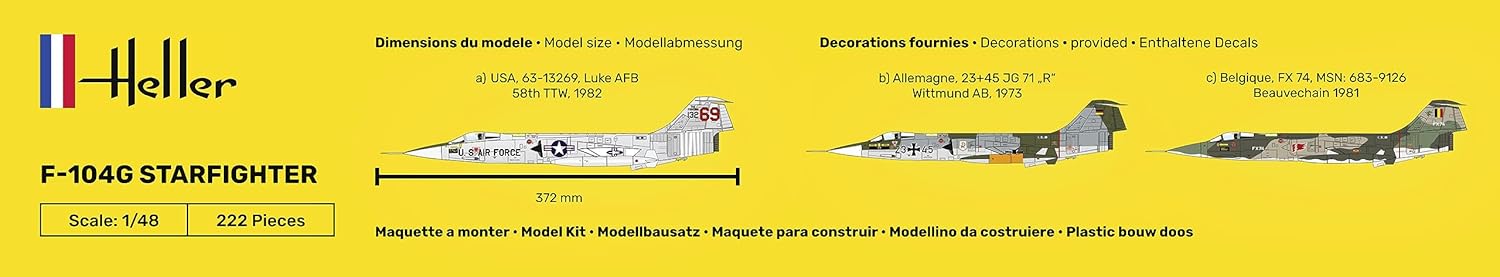 HELLER JOUSTRA Aeroplane model: starter kit: F-104G starfighter