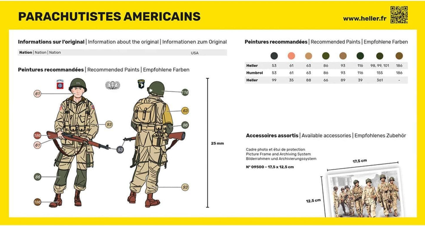 Heller 1:72 - Parachutistes Americains (American Paratroops) - (HEL49651