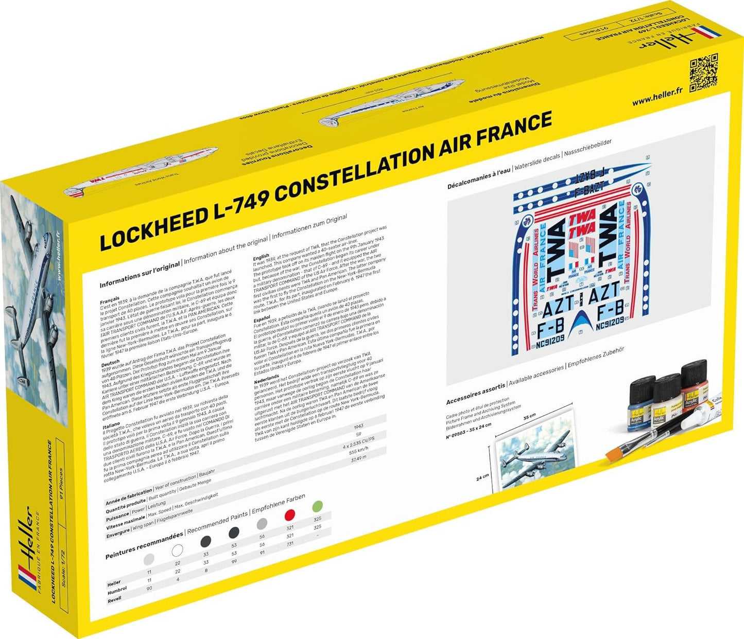 Maquette avion : Starter Kit : L-749 Constellation AF
