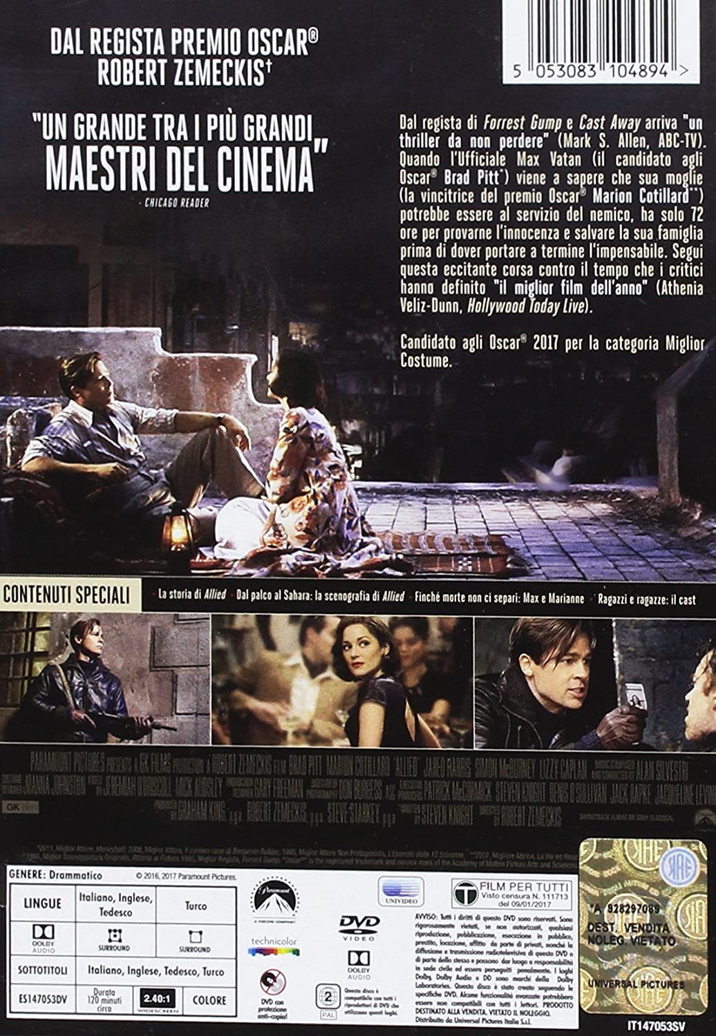 allied - un'ombra nascosta DVD Italian Import