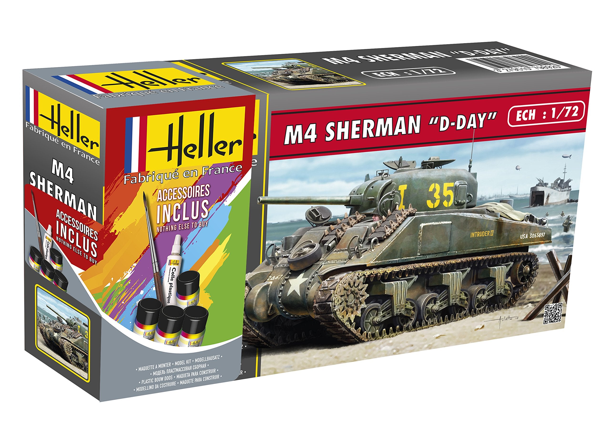 Heller 1:72 Gift Set - M4 Sherman D-Day