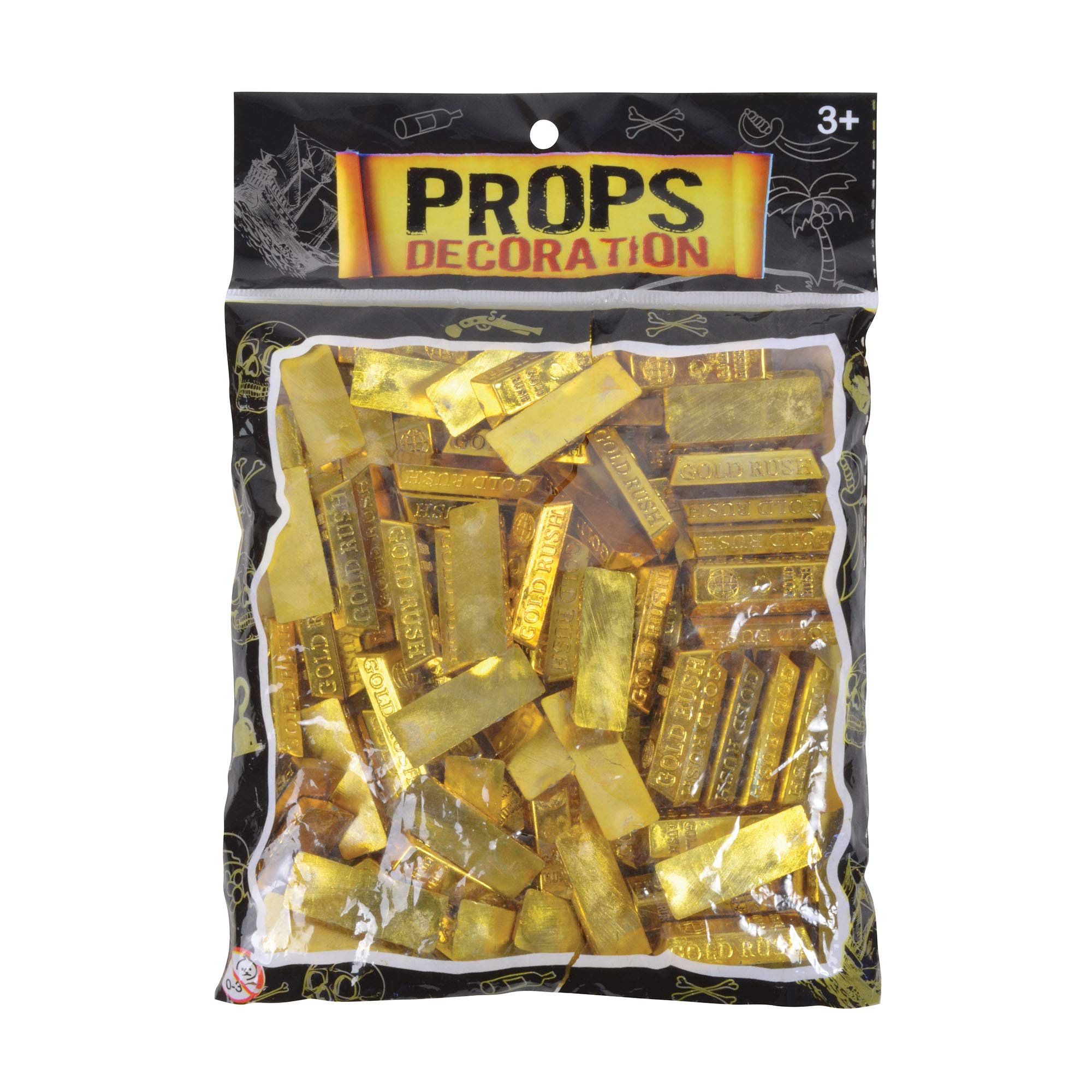 Bristol Novelty BA2992 Pirate Gold Bars, Men, Women