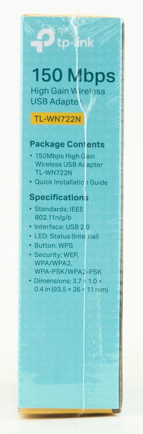 TP-LINK TL-WN722N 150 Mbps High Gain Wireless USB Adapter - White V2 Version