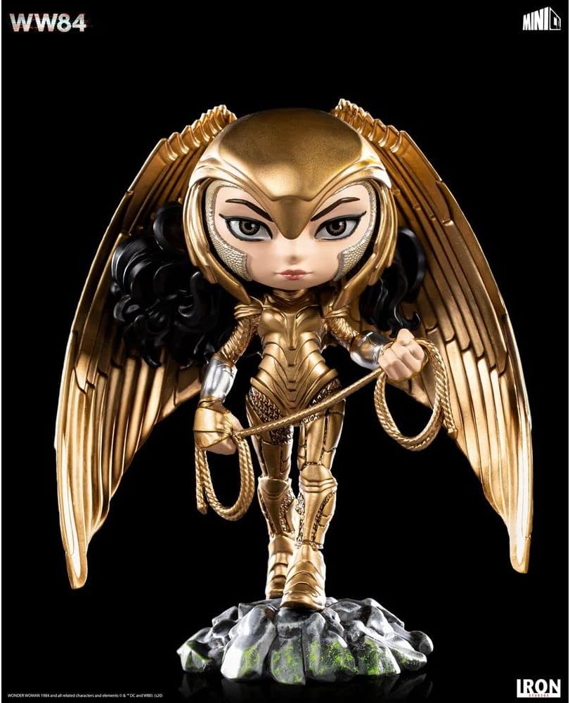 Iron Studios & MiniCo 32720-MC Wonder Woman WW84 Armored Version Minico Toy Scale Statue – DC Comics, Multicoloured, 1:10