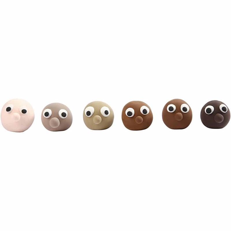 Silk Clay® - Assortment, Skin Colours, 6x14g