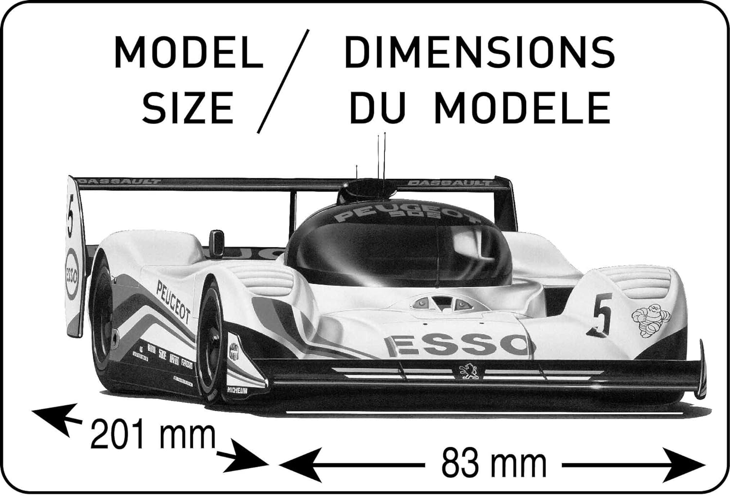 Glow2B HEL80718 Peugeot Scale Model kit