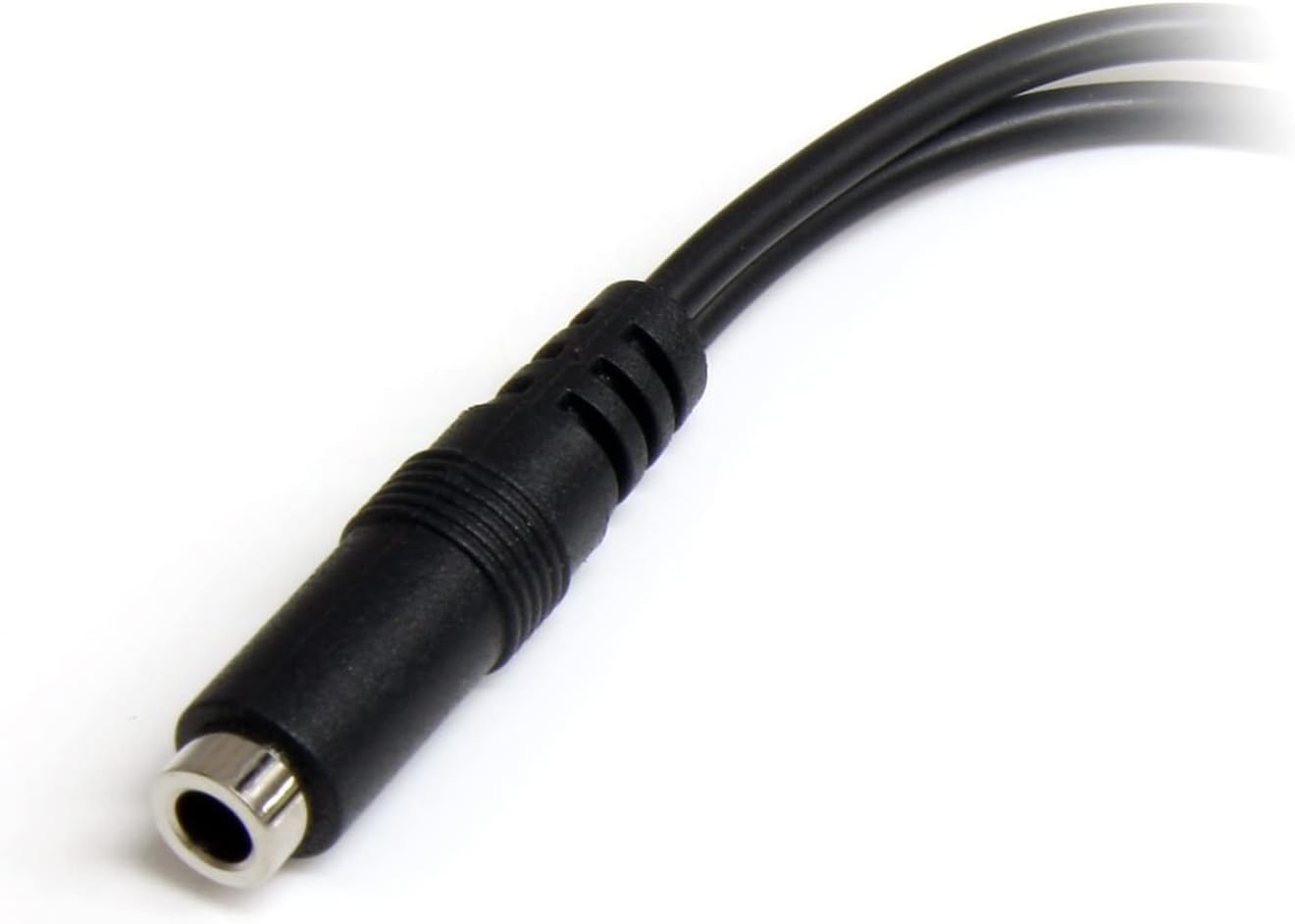StarTech.com 3.5mm 4 Position to 2x 3 Position 3.5mm Headset Splitter Adapter - F/M - 3.5mm headset Adapter Cable (MUYHSFMM), Black