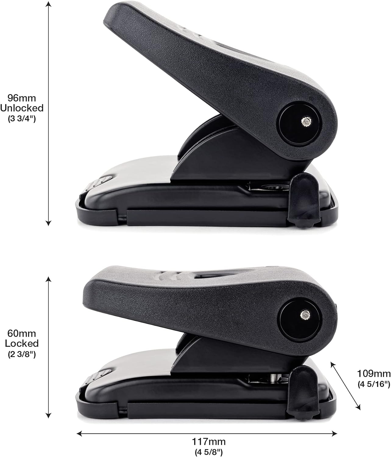 Rapesco PF827PB2 Germ-Savvy Antibacterial, 827-P 2-Hole Punch, 30 Sheet Capacity, Black 1 x 827-P Germ-Savvy Black