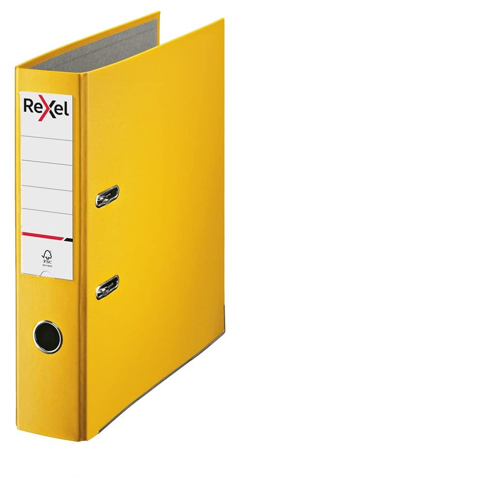 Rexel Lever Arch File, A4, 75mm, Yellow