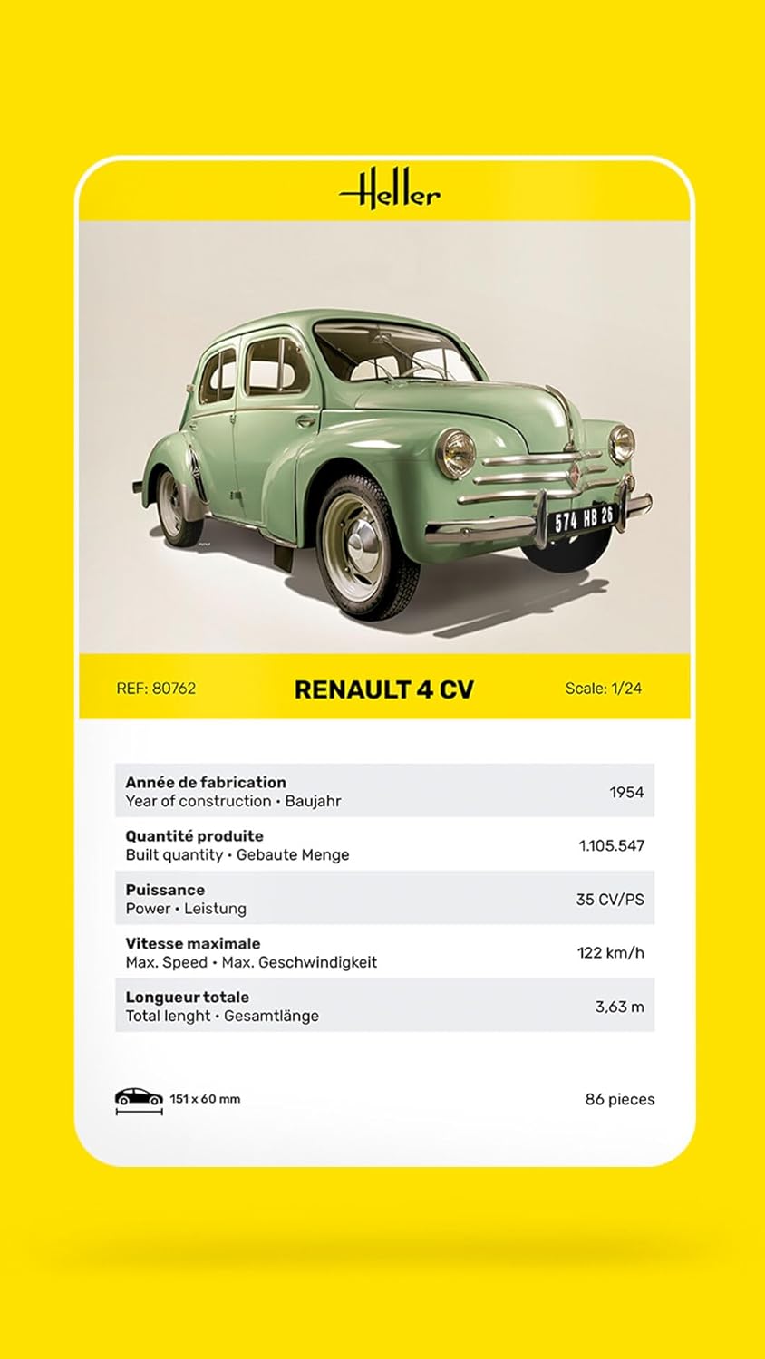 Heller 80762 Renault 4 CV Model Kit