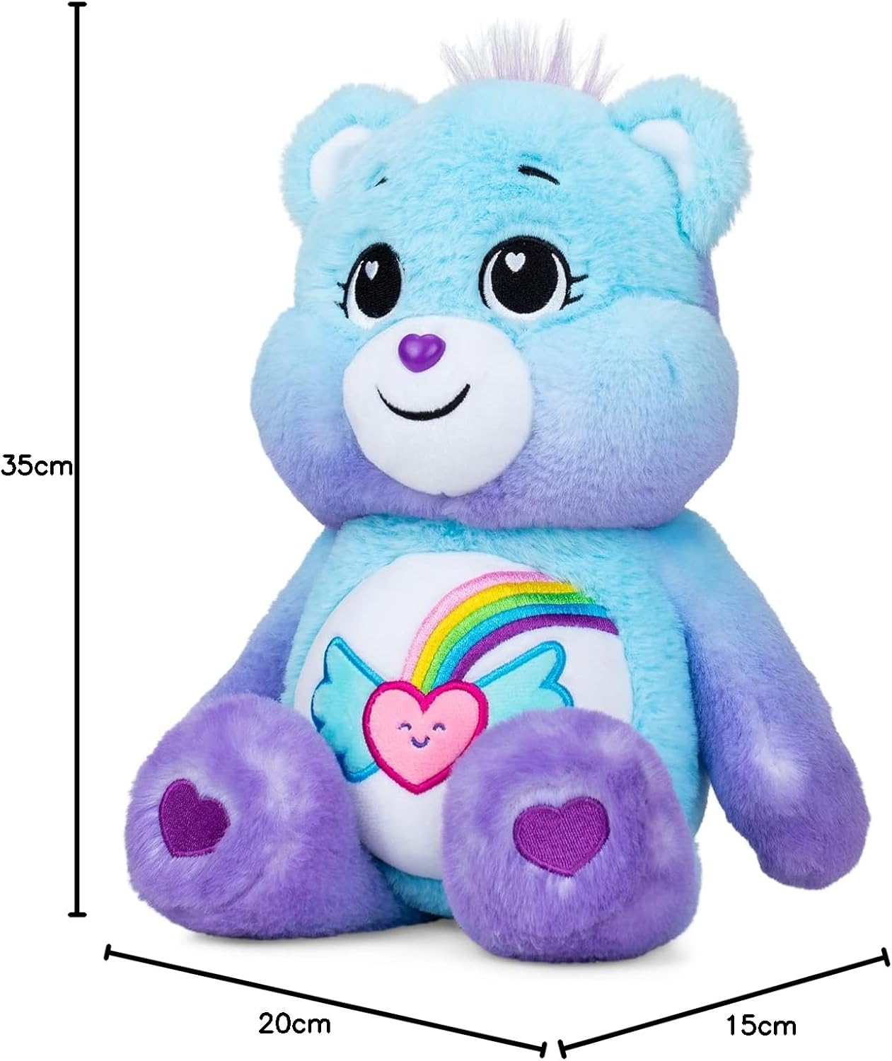 Care Bears 22425 35cm Medium Plush Dream Bright Bear, Collectable Cute Plush Toy, Cuddly Toys for Children, Soft Toys for Girls and Boys, Cute Teddies Suitable for Girls and Boys Aged 4 Years +