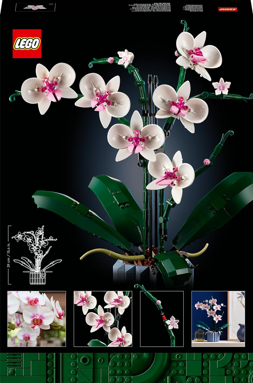 LEGO 10311 Icons Orchid Artificial Plant Building Set with Flowers, Home Décor Accessory for Adults, Botanical Collection, Gifts for Wife or Husband, Her and Him