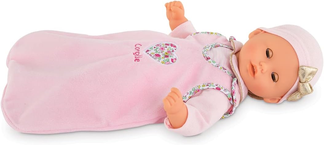 Corolle 9000110780 - Ma Premiere Poupee Schlafsack Floral, für alle 30cm Babypuppen, ab 18 Monaten