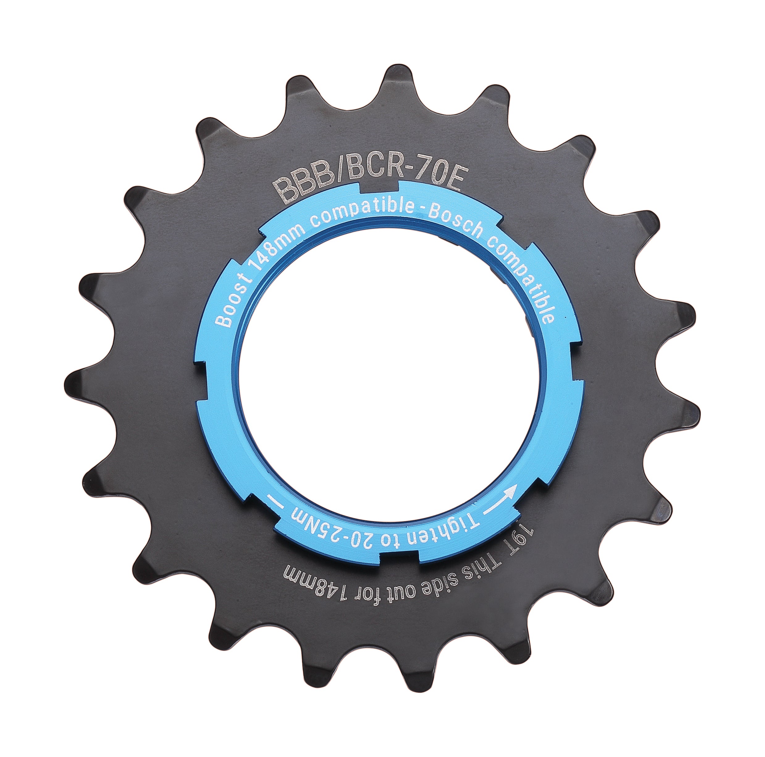 BBB BCR-70E - Pignone per Bicicletta elettrica (19T, Bosch, Boost Option