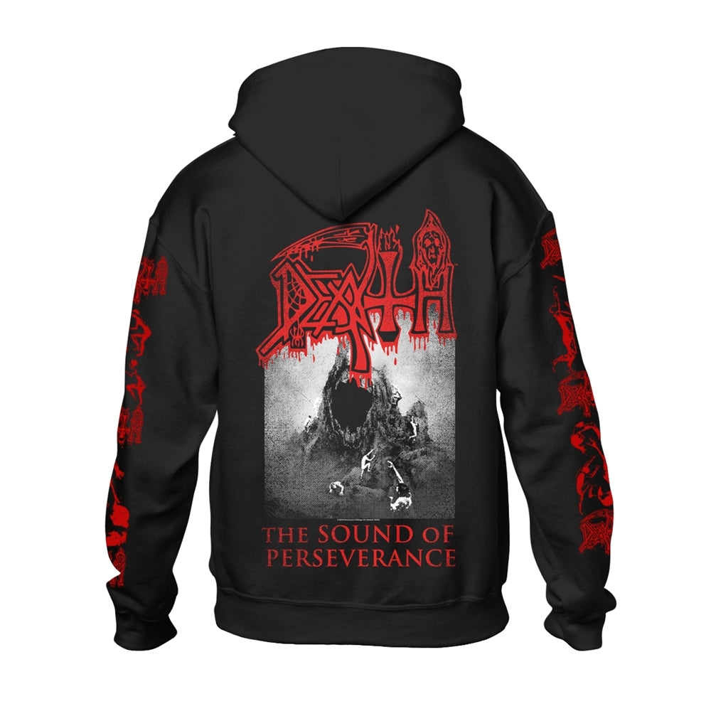 DEATH - THE SOUND OF PERSEVERANCE BLACK Hooded Sweatshirt Large