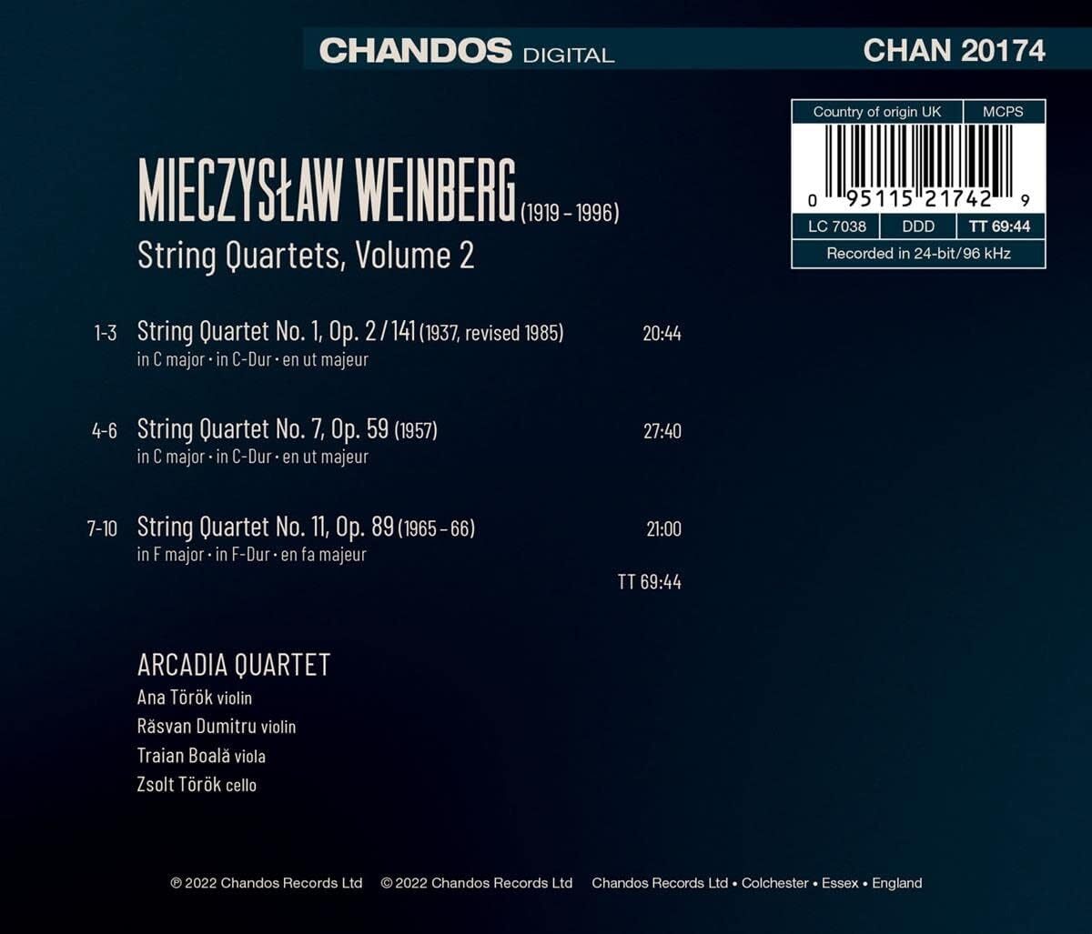 Weinberg: String Quartets Nos. 1, 7, and 11 - Volume 2