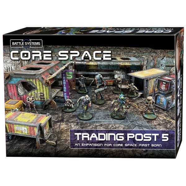 Battle Systems - Core Space First Born - Sci-Fi Miniatures Board Game - Cyberpunk 28mm Science Fiction Figures for 40K Wargame - Tabletop Modular 3D Gaming Terrain - (Trading Post 5