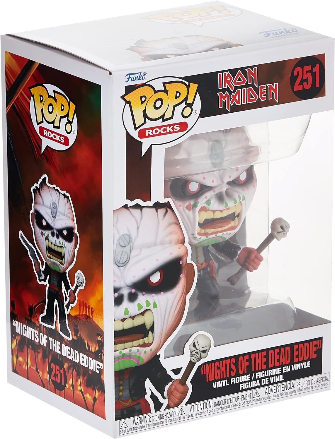 Funko POP! Rocks: Iron Maiden - Skeleton Eddie - Nights Of The Dead - Figuras Miniaturas Coleccionables Para Exhibición - Idea De Regalo - Mercancía Oficial - Juguetes Para Niños Y Adultos