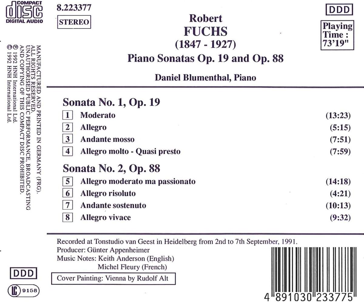 Piano Sonatas Opp. 19 and 88 (Blumenthal)
