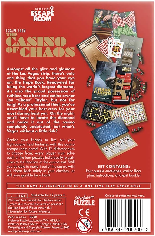 Escape from The Casino of Chaos - Escape Room Game - Multiplayer Brain-Teasing Game / Escape The Room Game by Professor Puzzle.