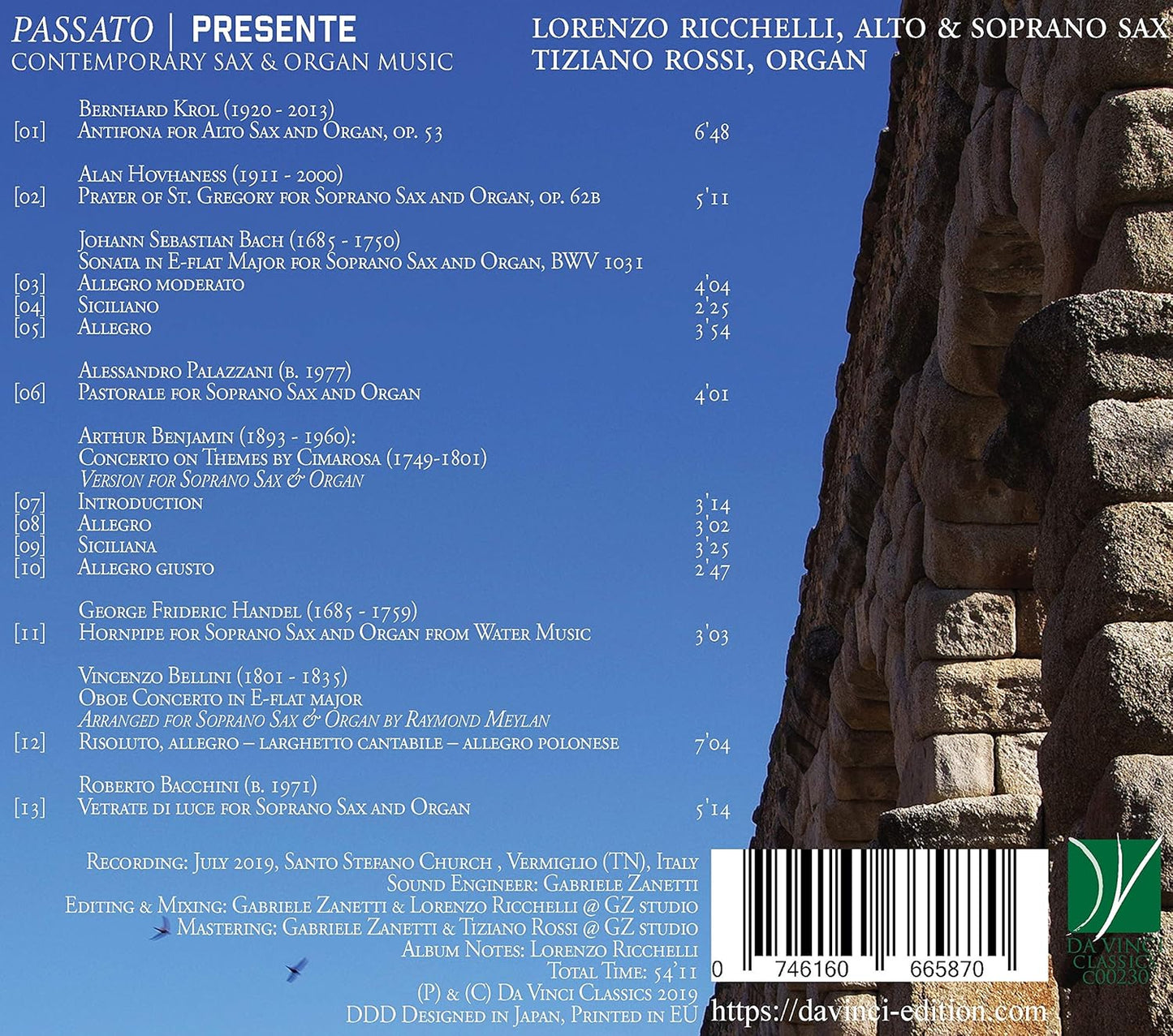 Passato / Presente: Contemporary Sax & Organ Music