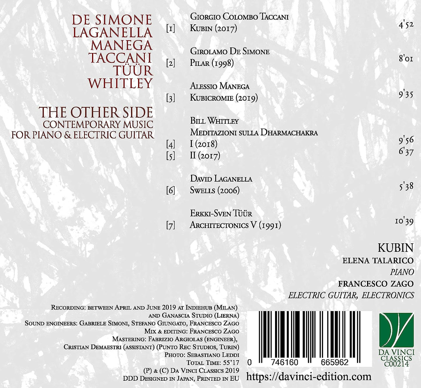 The: Other Side: Contempoary Music For Piano & Electric Guitar