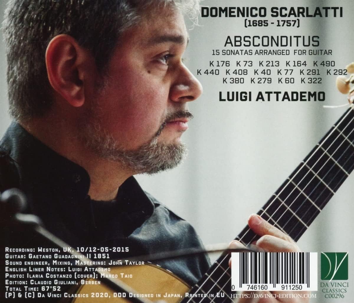 Scarlatti Absconditus 15 Sonatas For Guitar