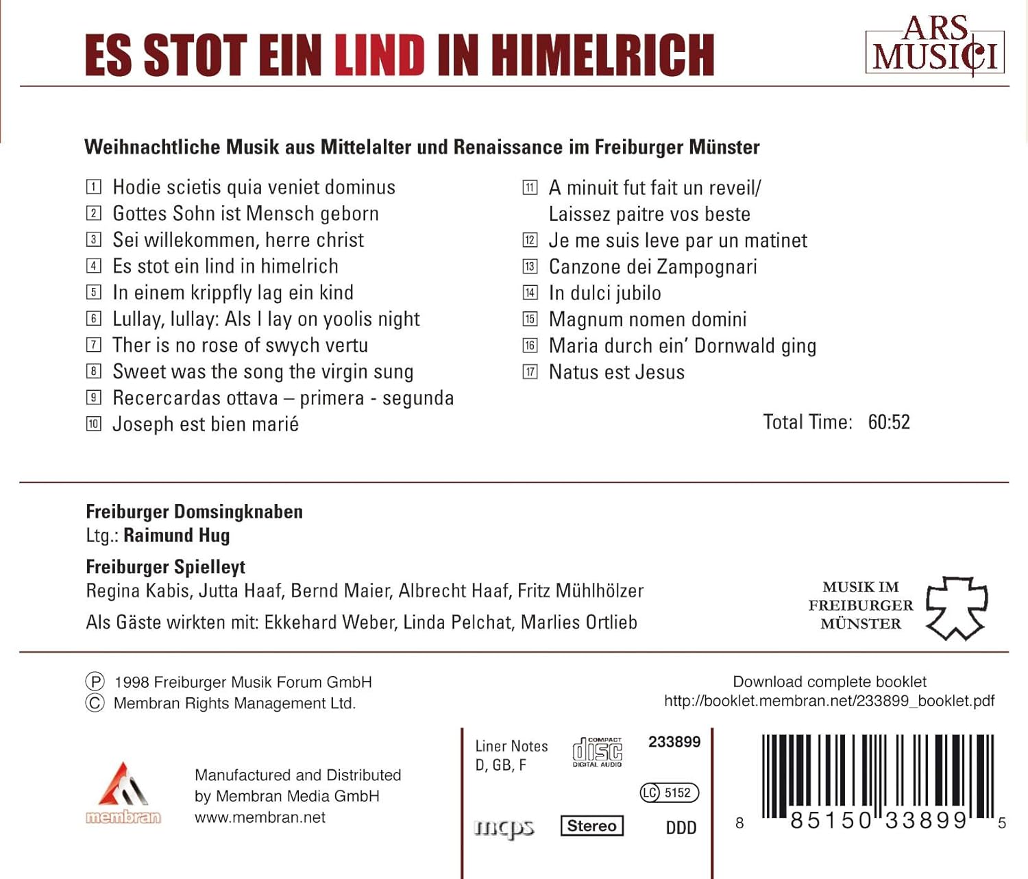 Es Stot Ein Lind In Himelrich
