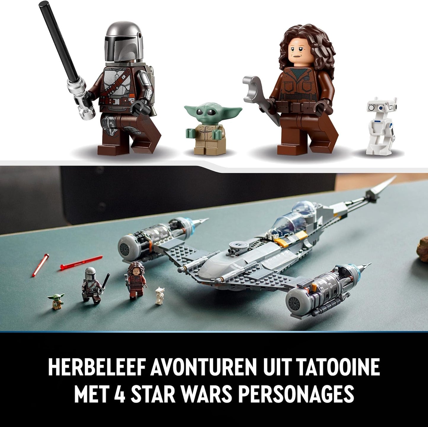 LEGO 75325 Star Wars The Mandalorian's N-1 Starfighter Building Toy & 75345 Star Wars 501st Clone Troopers Battle Pack Set