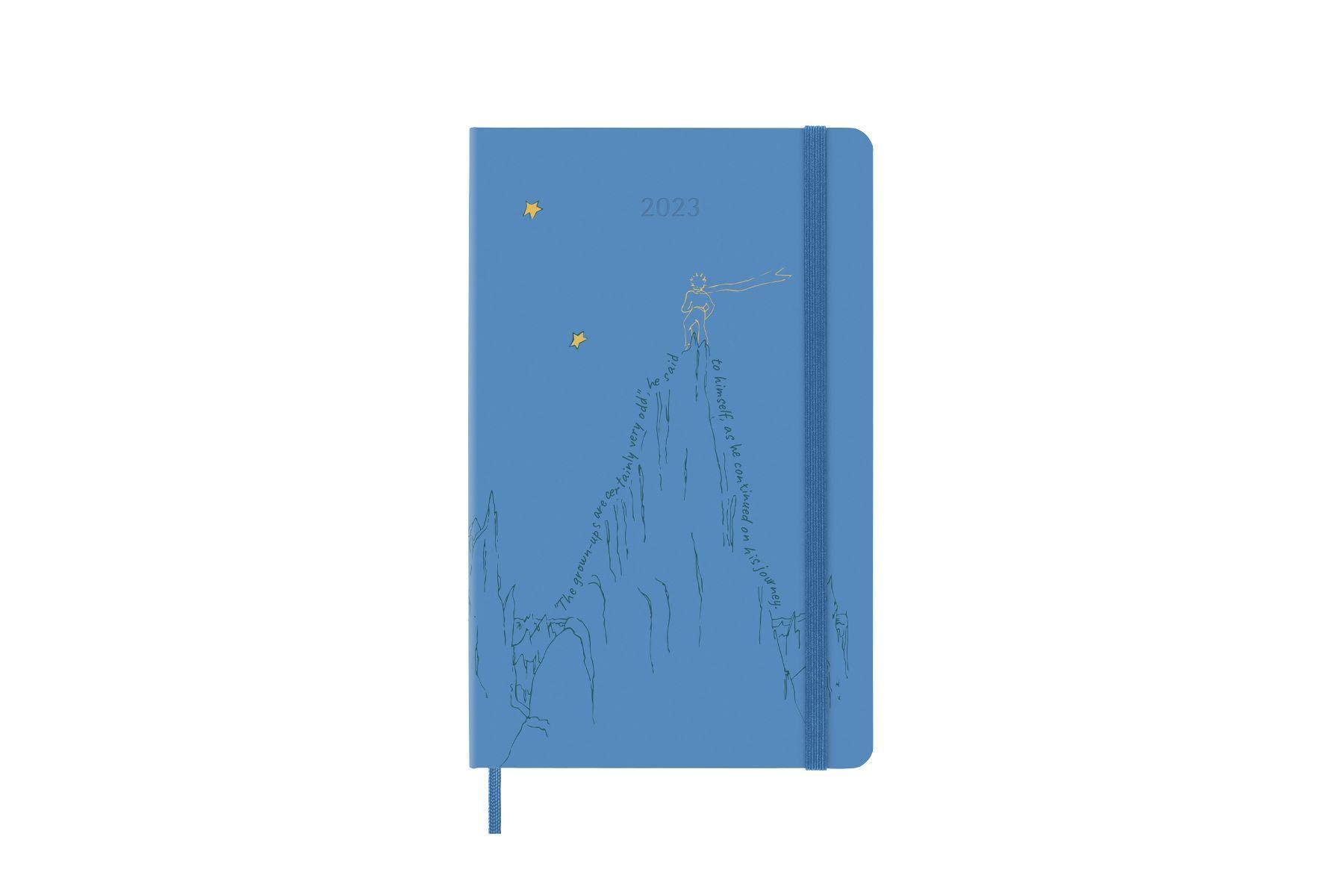 Moleskine Weekly Planner 2023, 12-Month Monthly Diary, Limited Edition Le Petit Prince, Weekly Planner With Hard Cover And Elastic Closure, Large Size 13 x 21 cm, Color Green