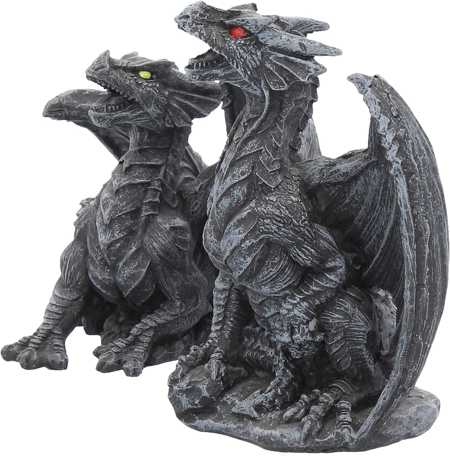 Nemesis Now Dark Fury Set of 2 10cm Dragon Figurines, Black, One Size
