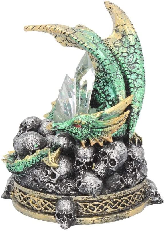 Crystal Crypt Green Dragon Figurine 11.5Cm