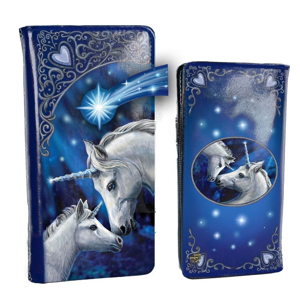 Nemesis Now B3942K8 Sacred Love Lisa Parker Embossed Purse 18.5cm Blue, PU