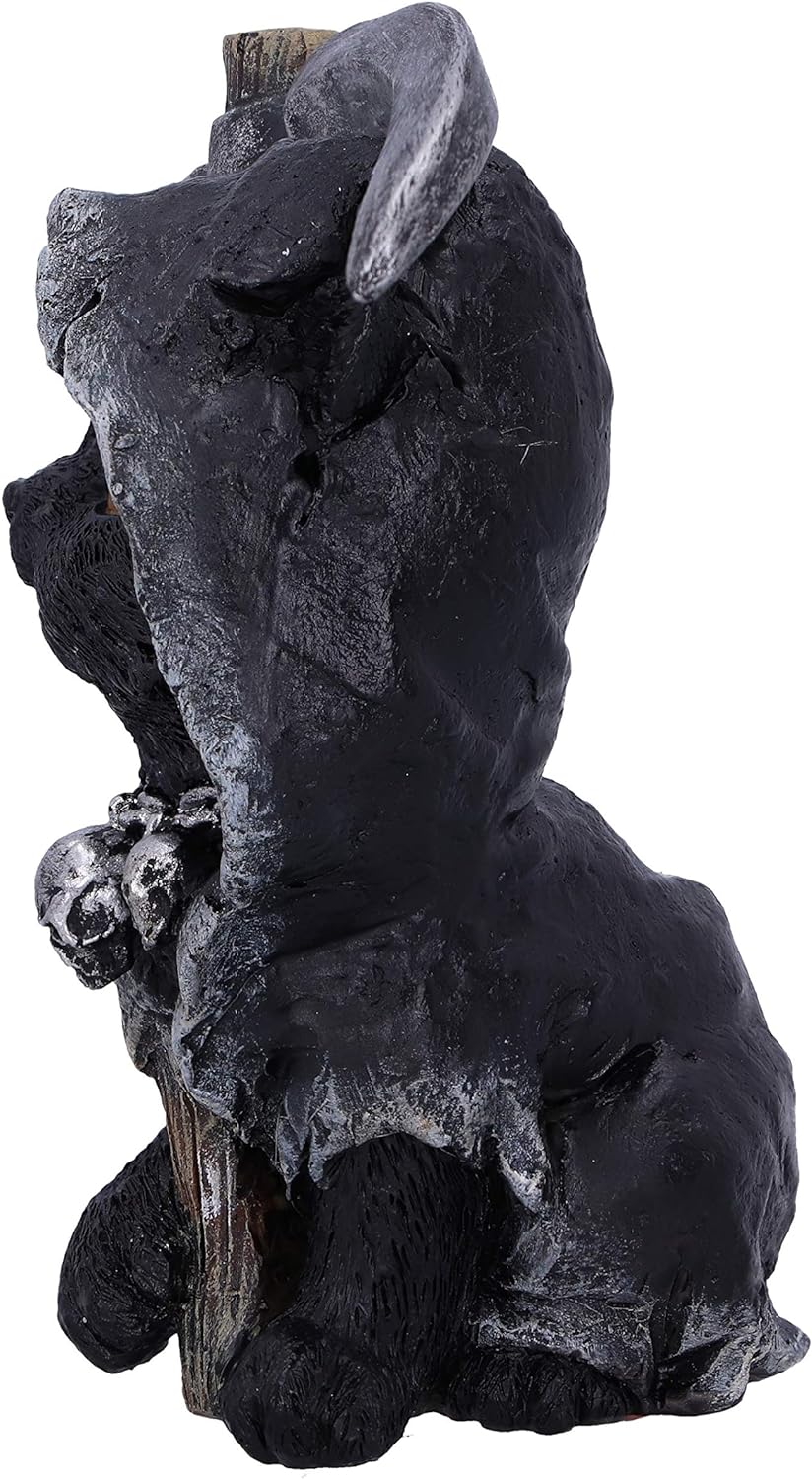Nemesis Now Amara Grim Reaper Feline Cat Figurine, Black, 10.2cm
