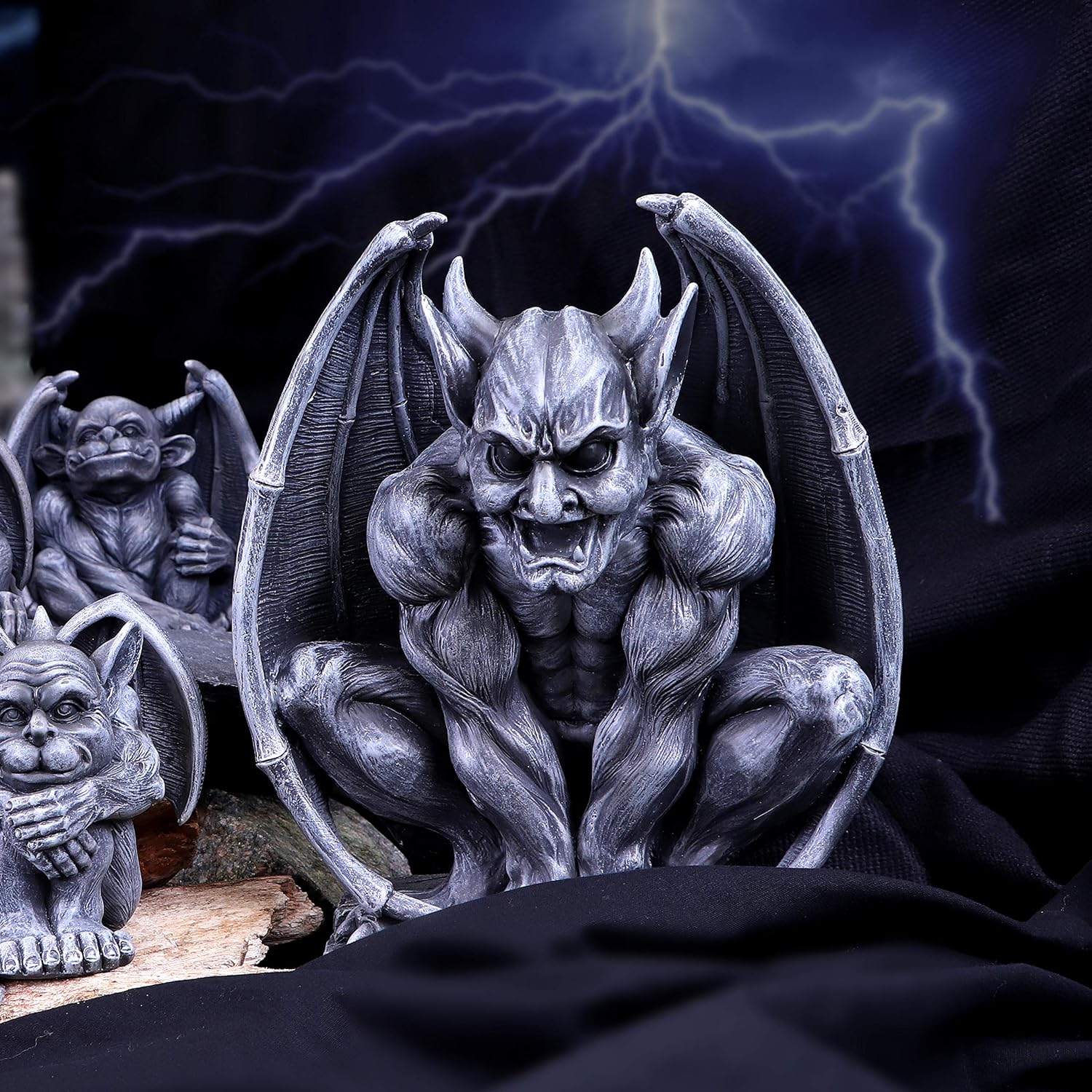 Nemesis Now Adalward Dark Black Grotesque Gargoyle Figurine, 26cm