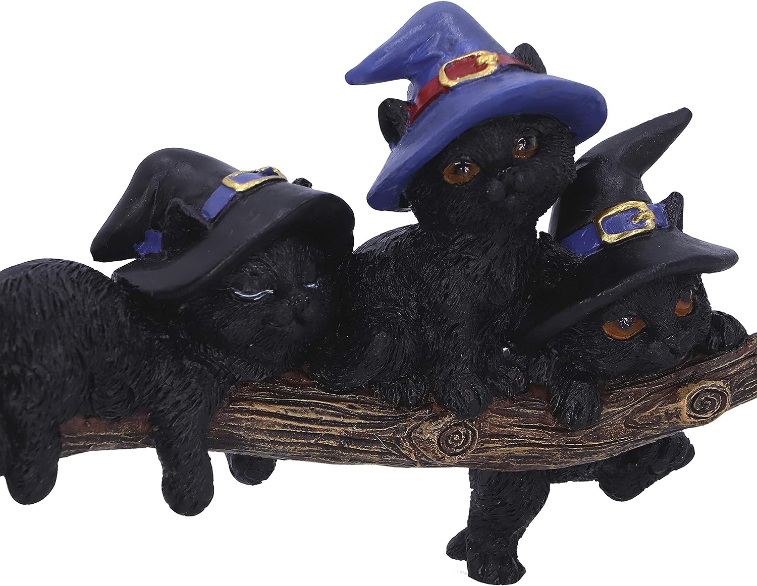 Nemesis Now Purrfect Broomstick Witches Familiar Black Cats and Broomstick Figurine,27.5cm